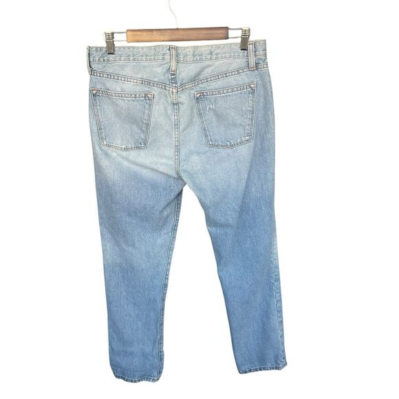 J Crew Broken in Boyfriend Jeans Womens Size 29 Blue Distressed Cotton Casual - Picture 2 of 11